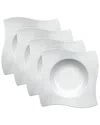 Villeroy & Boch Set Of 4 New Wave Rim Soup Bowls
