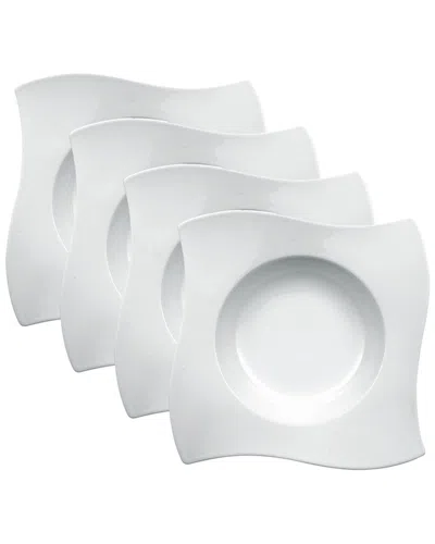 VILLEROY & BOCH VILLEROY & BOCH SET OF 4 NEW WAVE RIM SOUP BOWLS