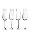 Villeroy & Boch Rose Garden Glass Champagne Flutes Set Of Four