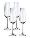 Villeroy & Boch Rose Garden Flute Glass, Set Of 4