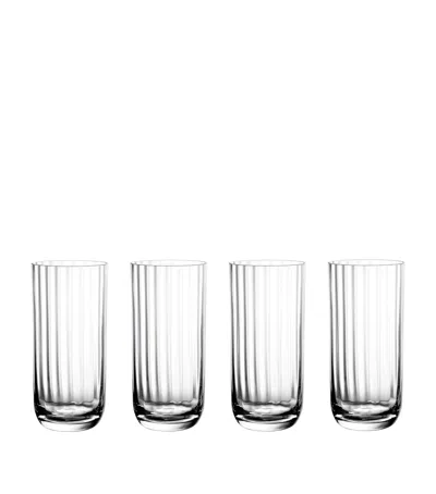 Villeroy & Boch Set Of 4 Rose Garden Highball Tumblers In Transparent