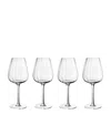 Villeroy & Boch Set Of 4 Rose Garden White Wine Glasses In Transparent