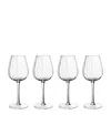 Villeroy & Boch Set Of 4 Rose Garden White Wine Glasses In Transparent