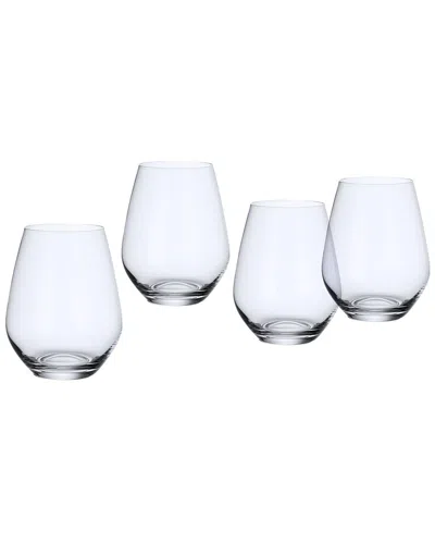 Villeroy & Boch Set Of 4 Water Tumblers In Transparent