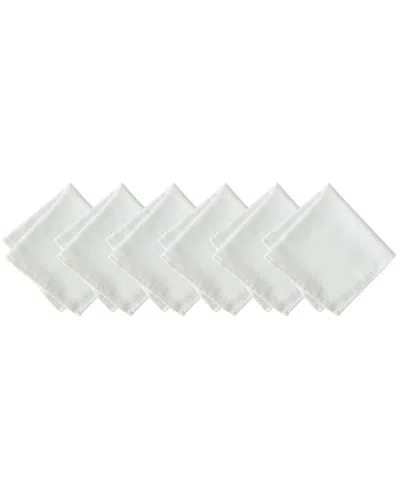Villeroy & Boch Set Of 6 Bristow Solid Texture Napkins In White