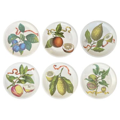 Pre-owned Villeroy & Boch Set Of 6 Fruit Plates, Collection By  Septfontaines, Luxembourg In Beige
