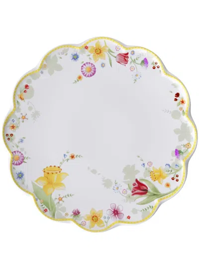 Villeroy & Boch Spring Awakening Cake Plate In White