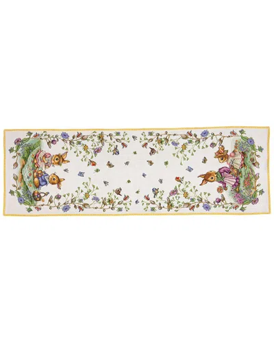 Villeroy & Boch Spring Fantasy Xl Picnic Embroidered Runner In Multi