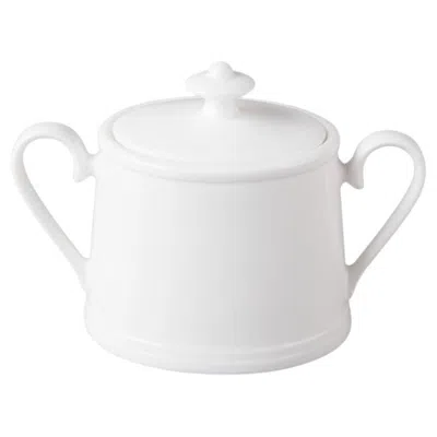 Pre-owned Villeroy & Boch Stella Hotel White Bone China Sugar Bowl With Cover