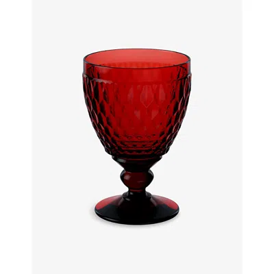 Villeroy & Boch Ston Crystal-glass Water Goblet 250ml In Red