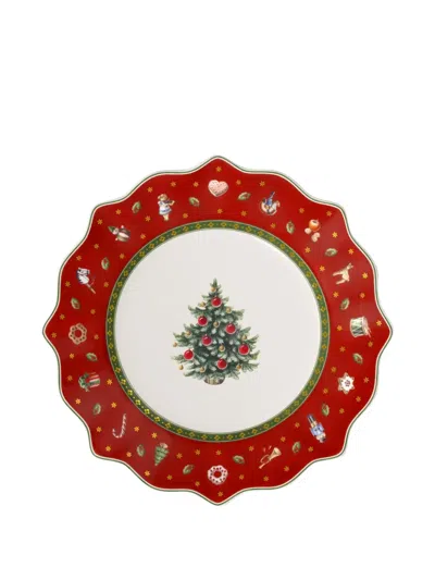 Villeroy & Boch Toy's Delight Christmas-tree Plate In Red