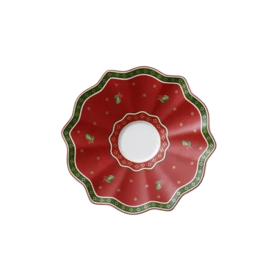 Villeroy & Boch Christmas Toy's Delight Espresso Cup Saucer In White