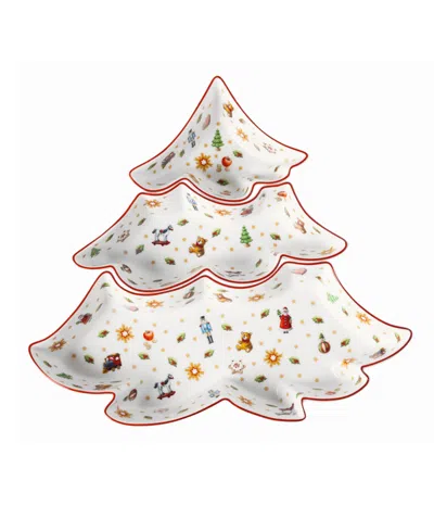 Villeroy & Boch Toy's Delight Tree Shaped 3-piece Dip Bowl Set In Multi