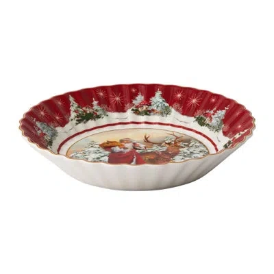 Villeroy & Boch - Toy's Fantasy Bowl Large, Exchanging Gifts,  Premium Porcelain In White,green,red