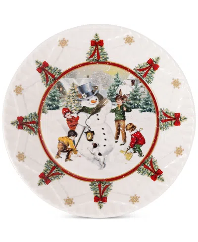 VILLEROY & BOCH TOY'S FANTASY BUILDING A SNOWMAN LARGE BOWL
