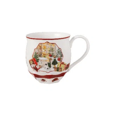 Villeroy & Boch - Toy's Fantasy Christmas Coffee Mug, Winter Mug Hot Drink Cup, Porcelain In White,red,green,gold