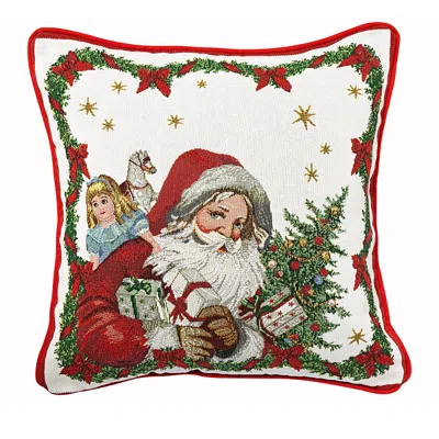 Villeroy & Boch Toy's Fantasy Square Pillow: Santa In Multi