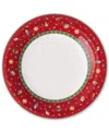 Villeroy & Boch Toys Delight Red Round Dinner Plate In Multi