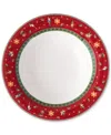 Villeroy & Boch Toys Delight Red Round Soup Plate In Multi