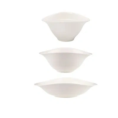 Villeroy & Boch Vapiano 6 Piece Pasta / Salad / Soup Bowl Set In White