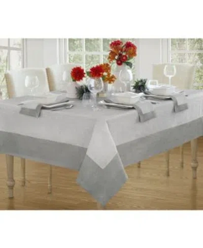 Villeroy & Boch Villeroy Boch New Wave Metallic Border Tablecloth In Gray