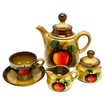 Pre-owned Villeroy & Boch Vintage Decor Gallo Calvados 61 Pieces In Brown