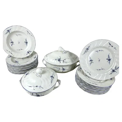 Pre-owned Villeroy & Boch Vintage  Luxembourg Dinnerware Set 12 Settings, 28 Pcs In Gray