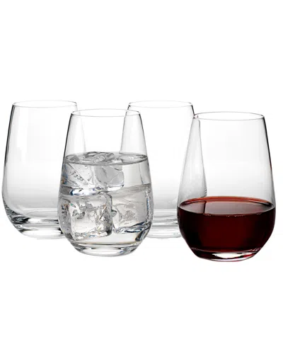 Villeroy & Boch Voice Basic Glass Stemless White Wine / Dof Set Of 4 In Clear