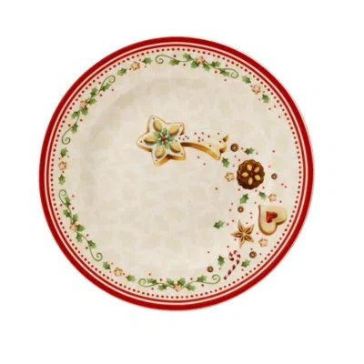 Villeroy & Boch Winter Bakery Delight Falling Star 8.5" Salad Plate In Green;red;beige