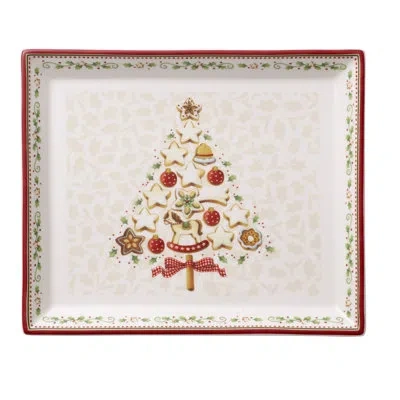 Villeroy & Boch Winter Bakery Delight Small Cake Platter In Brown;red;beige