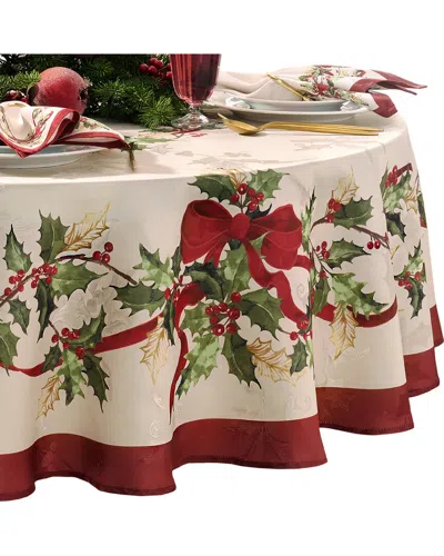 Villeroy & Boch Winter Bows & Garland Tablecloth -round In Multi