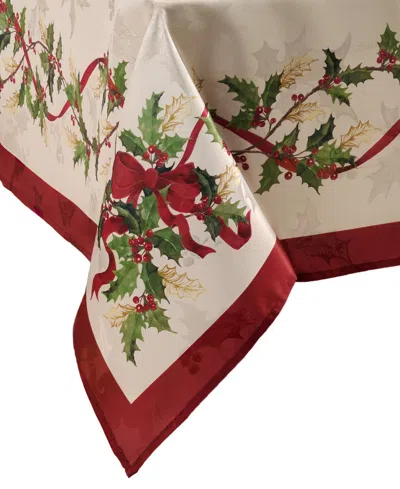 Villeroy & Boch Winter Bows And Garland Tablecloth, 60" X 84" In Red