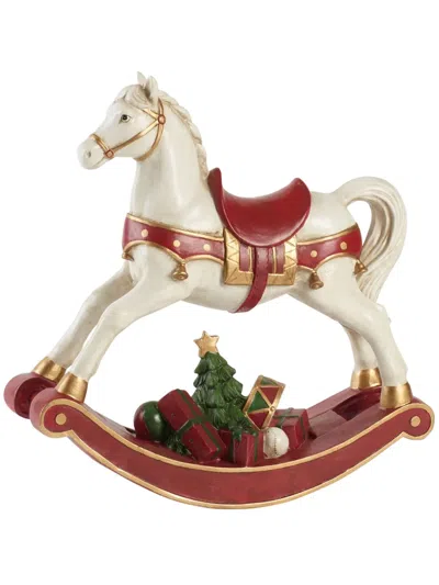 Villeroy & Boch Xl Winter Collage Rocking Horse In White