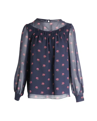 Pre-owned Vilshenko Blouse In Floral Print Silk In Blue