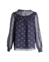 Vilshenko Blouse In Floral Print Silk In Multi