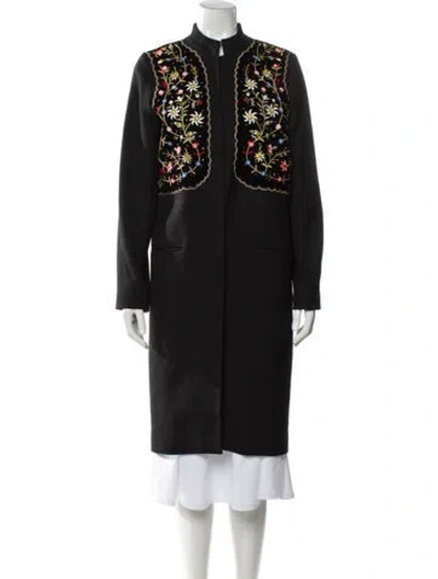 Pre-owned Vilshenko Floral Print Evening Jacket In Black