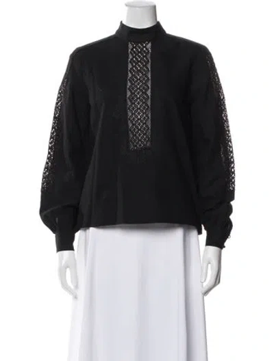 Pre-owned Vilshenko Long Sleeve Blouse In Black