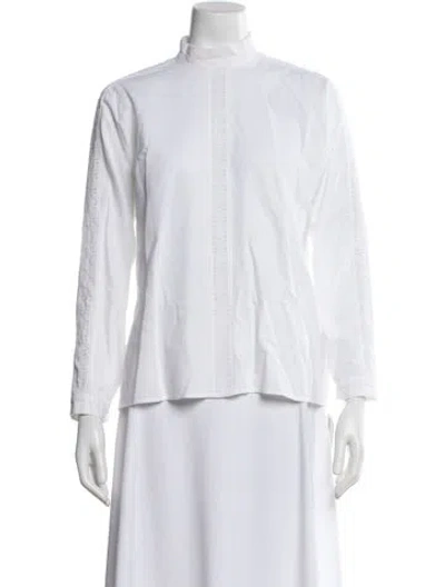 Pre-owned Vilshenko Long Sleeve Blouse In White