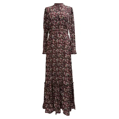 Pre-owned Vilshenko Maxi Dress In Multicolor Polyester In Brown