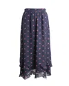 Vilshenko Printed Maxi Skirt In Floral Print Silk In Multi