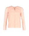 Vilshenko Sheer Sleeve Blouse In Peach Silk In Orange