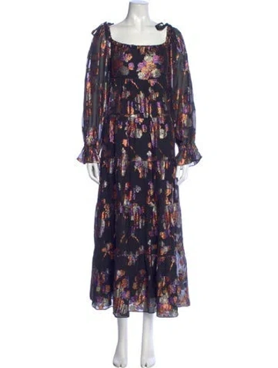 Pre-owned Vilshenko Silk Long Dress In Blue