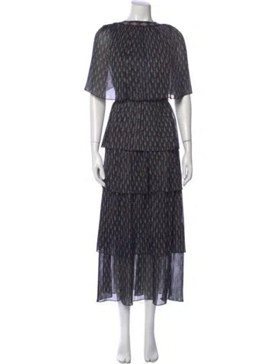 Pre-owned Vilshenko Silk Long Dress In Multi