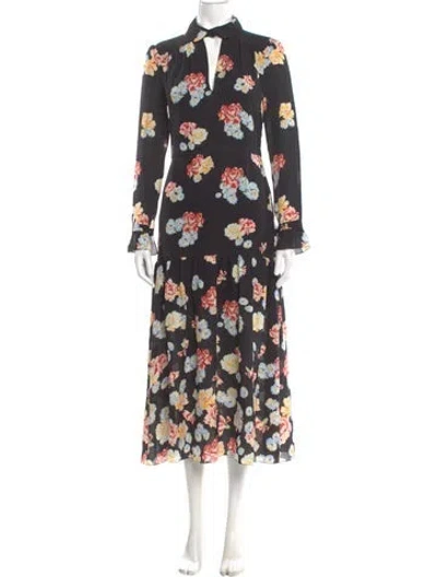 Pre-owned Vilshenko Silk Long Dress In Multicolor