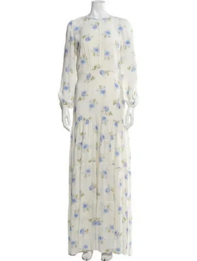 Pre-owned Vilshenko Silk Long Dress In White