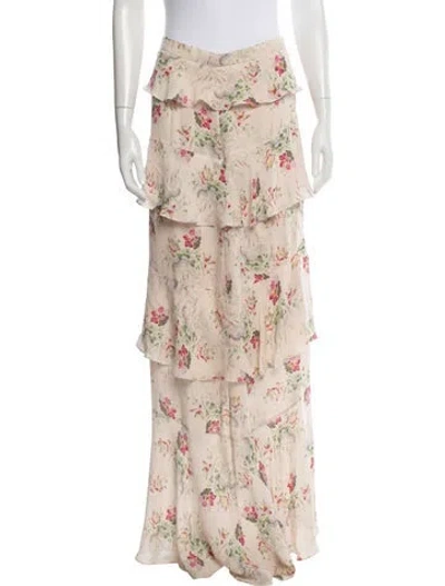 Pre-owned Vilshenko Silk Long Skirt In Neutrals