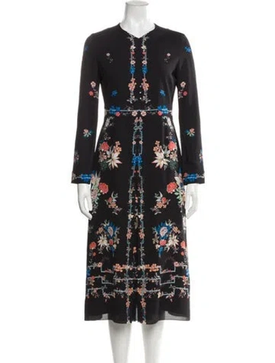 Pre-owned Vilshenko Silk Midi Length Dress In Gray