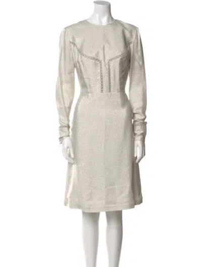 Pre-owned Vilshenko Silk Midi Length Dress W/ Tags In Neutral