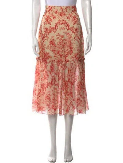 Pre-owned Vilshenko Silk Midi Length Skirt In Multi