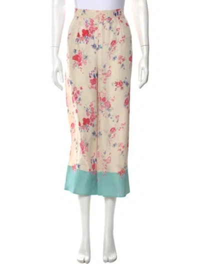 Pre-owned Vilshenko Silk Wide Leg Pants In Multi